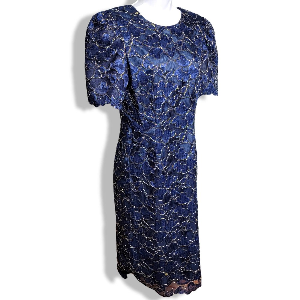 Vintage LESLIE FAY Evenings 90s Formal Cocktail Dress 6